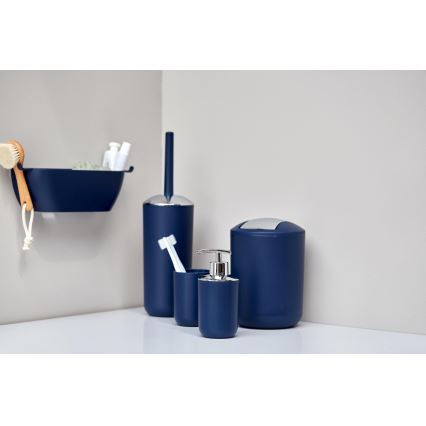 WENKO 22522100 - WC-Bürste BRASIL 10x37 cm blau/glänzender Chrom
