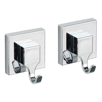 WENKO 22688100-Haken VACUUM-LOC QUADRO ED 6x7 cm silber/Glanzchrom