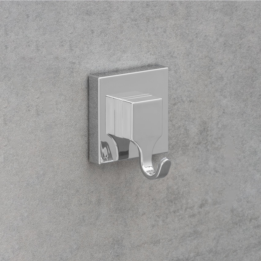 WENKO 22688100-Haken VACUUM-LOC QUADRO ED 6x7 cm silber/Glanzchrom