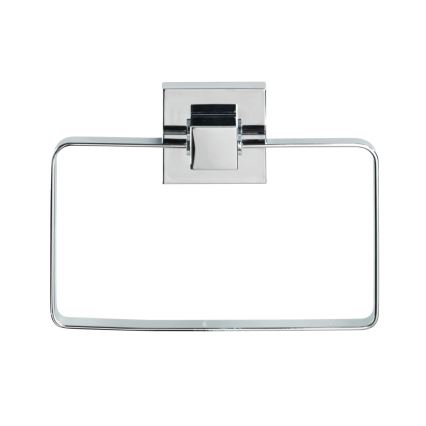 WENKO 22689100-Handtuchhalter VACUUM-LOC QUADRO ED 18,5 x 14 cm silber/glänzend verchromt