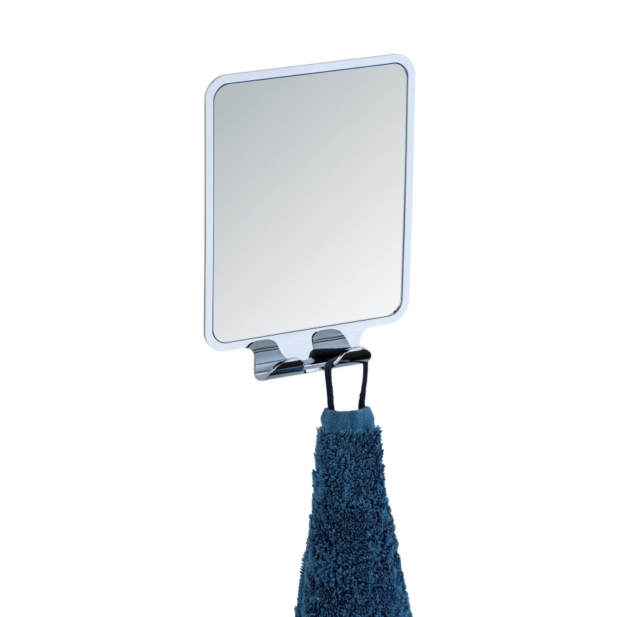 WENKO 22693100 - Kosmetikspiegel VACUUM-LOC QUADRO ED 14x19,5 cm, glänzender Chrom