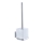WENKO 22695100-WC WC-Bürste VACUUM-LOC QUADRO ED 9,5x37 cm silber/glänzender Chrom/klar