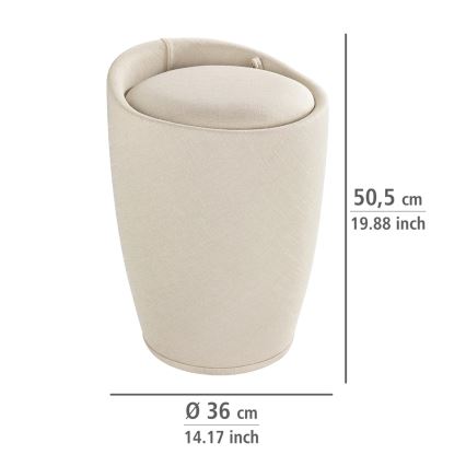 WENKO 22834100 - Hocker CANDY 36x50,5 cm beige/schwarz