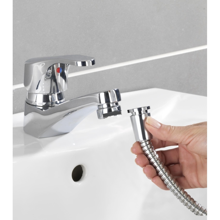 WENKO 22866100 - Duschstange UNIVERSAL 170x6,5 cm glänzender Chrom/Silber/Grau