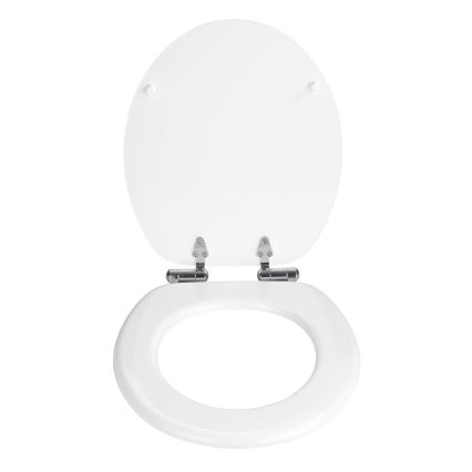 WENKO 22885100 - WC-Sitz URBIO 36 x 42,5 cm, weiß/silber