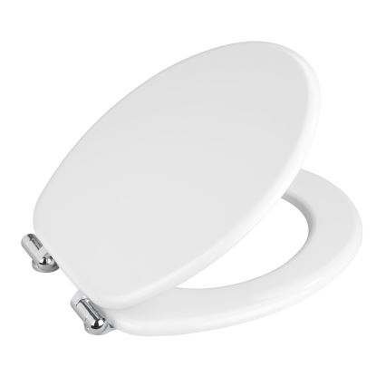 WENKO 22885100 - WC-Sitz URBIO 36 x 42,5 cm, weiß/silber