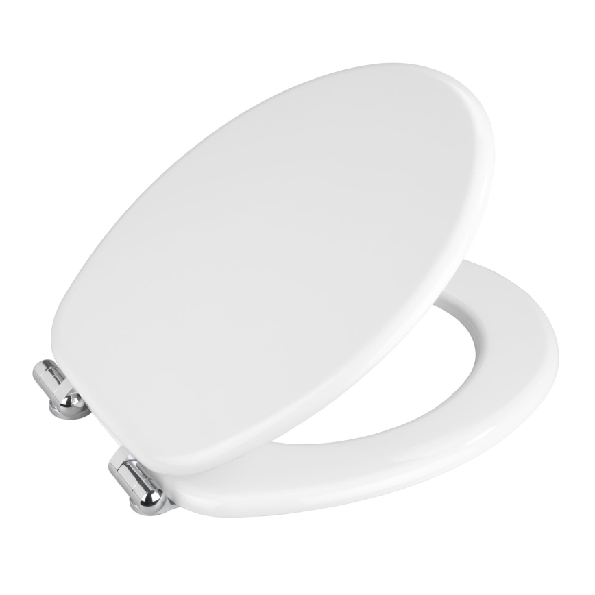 WENKO 22885100 - WC-Sitz URBIO 36 x 42,5 cm, weiß/silber