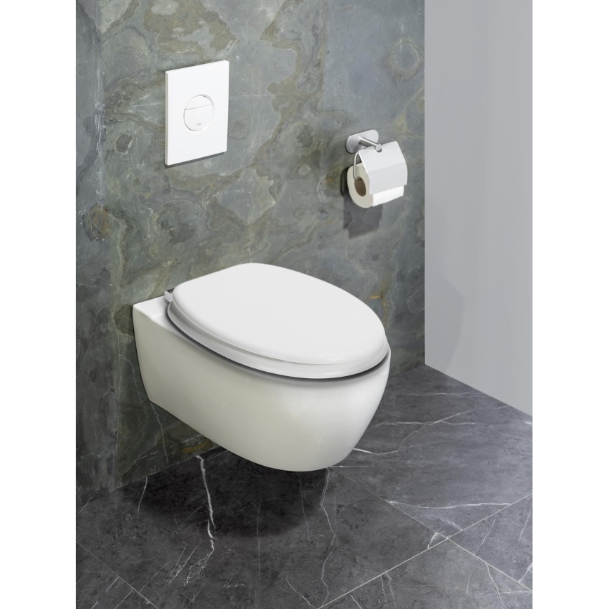 WENKO 22885100 - WC-Sitz URBIO 36 x 42,5 cm, weiß/silber