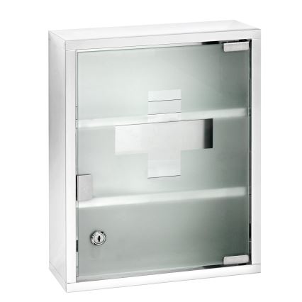 WENKO 22924100 - Medizinschrank 30x40 cm Edelstahl/Silber