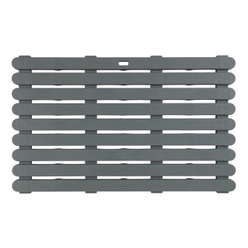 WENKO 22948100 - Fußmatte für Innen- und Außenbereich, 50 x 80 cm, Grau