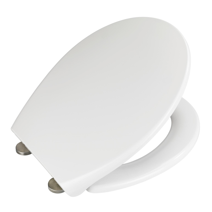 WENKO 22973100-WC WC-Sitz DELOS 44,5x37,5 cm weiß/silber