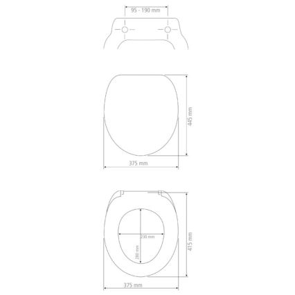 WENKO 22973100-WC WC-Sitz DELOS 44,5x37,5 cm weiß/silber