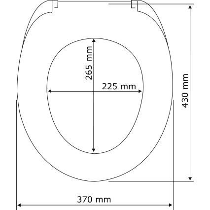 WENKO 22977100-WC-Sitz BELLEVUE 35,5x42,5 cm Anthrazit/Silber