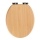 WENKO 22979100-WC Sitz Naturbuche 35,5x42,5 cm braun/silber