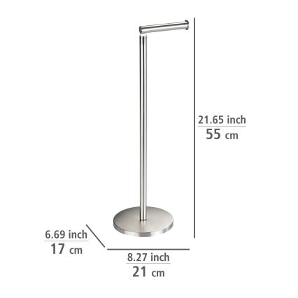 WENKO 22985100 - Toilettenpapierhalter 21x55 cm Edelstahl/silber