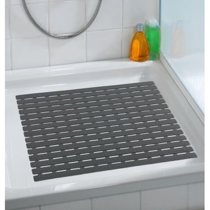 WENKO 23125100 - Duschmatte ARINOS 54 x 54 cm, grau/grau