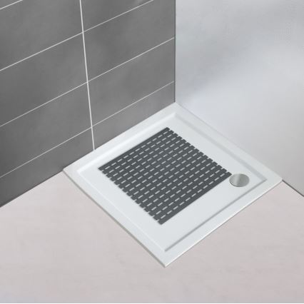 WENKO 23125100 - Duschmatte ARINOS 54 x 54 cm, grau/grau