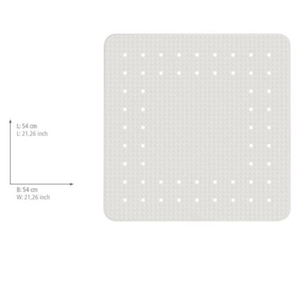 WENKO 23135100-Duschmatte MIRASOL 54x54 cm weiß