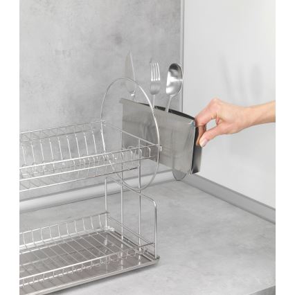 WENKO 2329100 - Geschirrabtropfer DUO 21x33 cm Edelstahl/silber