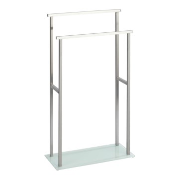 WENKO 23438100 - Handtuchständer DEBAR 20x83 cm Edelstahl/satiniert/weiß