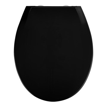 WENKO 23443100-WC WC-Sitz KOS 44x37 cm schwarz/silber
