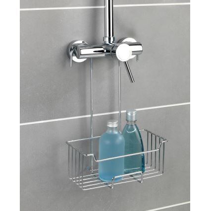 WENKO 23499100 - Duschablage MILO 25x36 cm Edelstahl/silber/klar