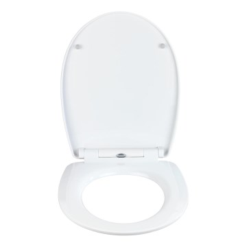 WENKO 23532100 - WC-Sitz, belastbar bis 300/350 KG, 36,5x45 cm, mehrfarbig/silberfarben