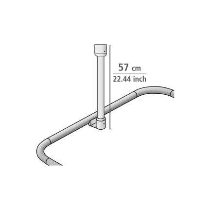 WENKO 23566100 - Deckenstütze UNIVERSAL, 57 cm, schwarz