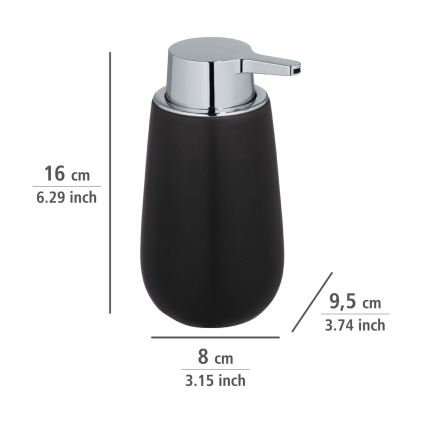WENKO 23652800 - Seifenspender BADI 320 ml schwarz