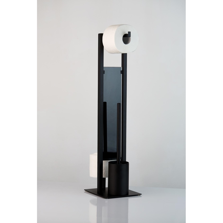 WENKO 23708100 - WC-Bürste RIVALTA 18 x 70 cm schwarz