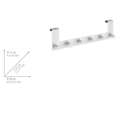 WENKO 23724100-Garderobenhaken CELANO 39x11 cm weiß