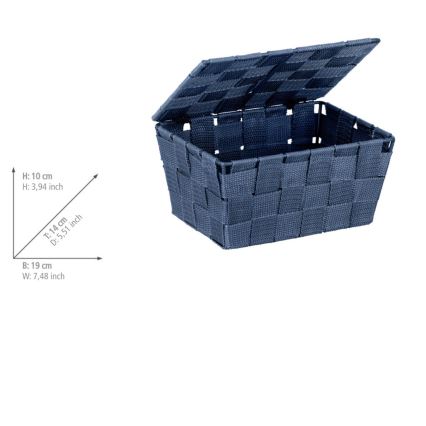 WENKO 23786100 - ADRIA Korb 19x14 cm blau
