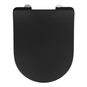WENKO 23827100-WC WC-Sitz SEDILO 45,2x36,2 cm schwarz/silber
