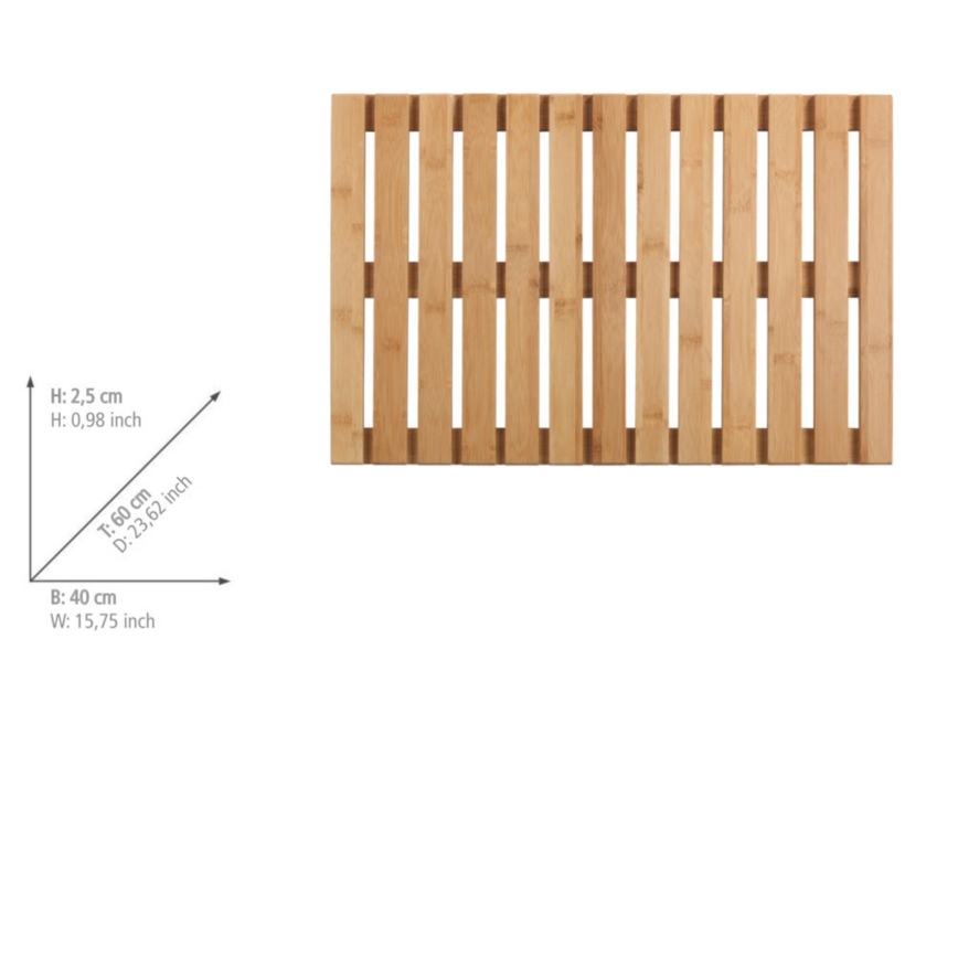 WENKO 23838100 – Badematte 40x60 cm braun