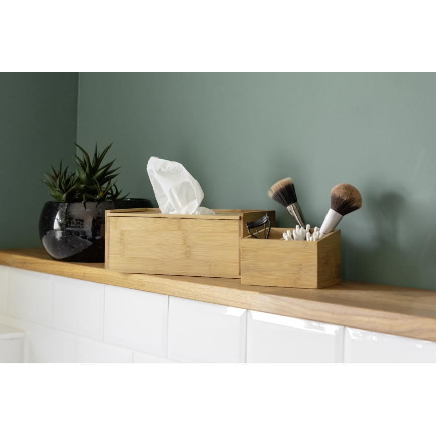 WENKO 23925100 - Taschentuchbox TERRA 25x13 cm braun