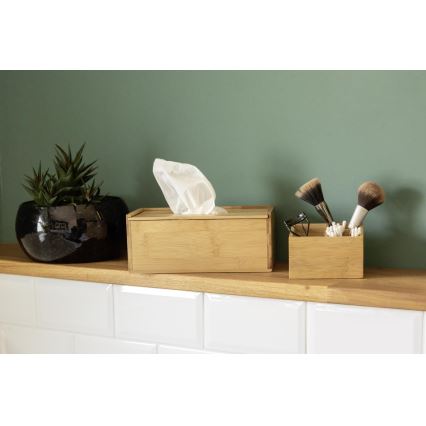 WENKO 23925100 - Taschentuchbox TERRA 25x13 cm braun