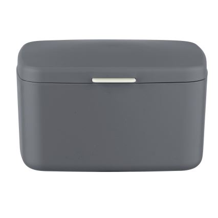 WENKO 23981100 - Box BARCELONA 19,5 x 16 cm Anthrazit/Glanzchrom