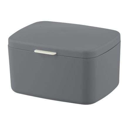WENKO 23981100 - Box BARCELONA 19,5 x 16 cm Anthrazit/Glanzchrom