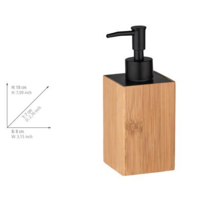 WENKO 23984100 - Seifenspender PADUA 210 ml braun/schwarz