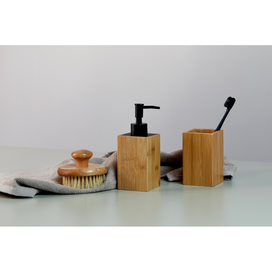 WENKO 23984100 - Seifenspender PADUA 210 ml braun/schwarz