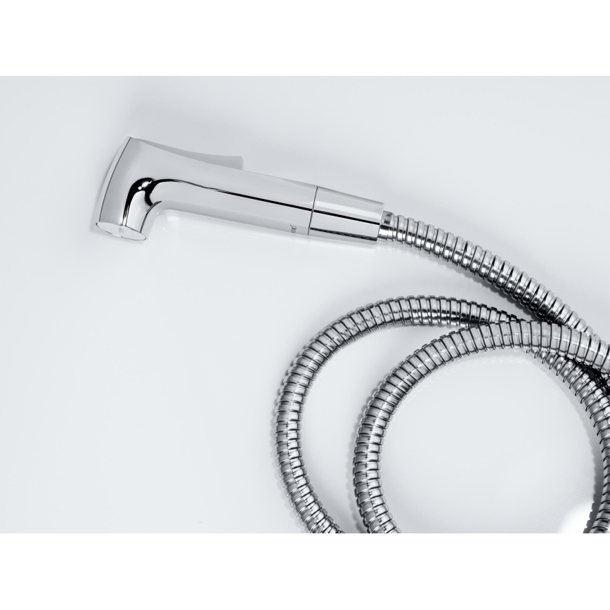WENKO 23999100 - Bidet-Set Wassersparsystem 12x7 cm glänzender Chrom/Silber