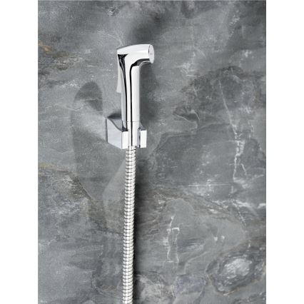 WENKO 23999100 - Bidet-Set Wassersparsystem 12x7 cm glänzender Chrom/Silber