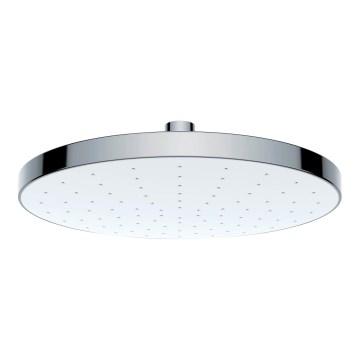 WENKO 24000100-Duschkopf AUTOMATISCHE REINIGUNG 22,5x22,5 cm glänzender Chrom/Weiß