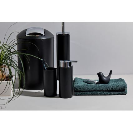 WENKO 24078800 - Set CALVO 6,5x13 cm schwarz/glänzender Chrom