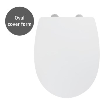 WENKO 24080800-WC WC-Sitz TAVOLA 36,5x45 cm weiß/Glanzchrom
