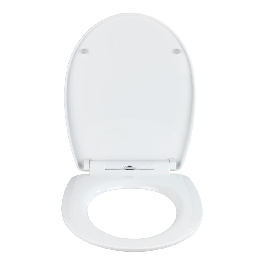 WENKO 24082800-Toilettensitz DROPLETS 45x38,8 cm mehrfarbig/Glanzchrom