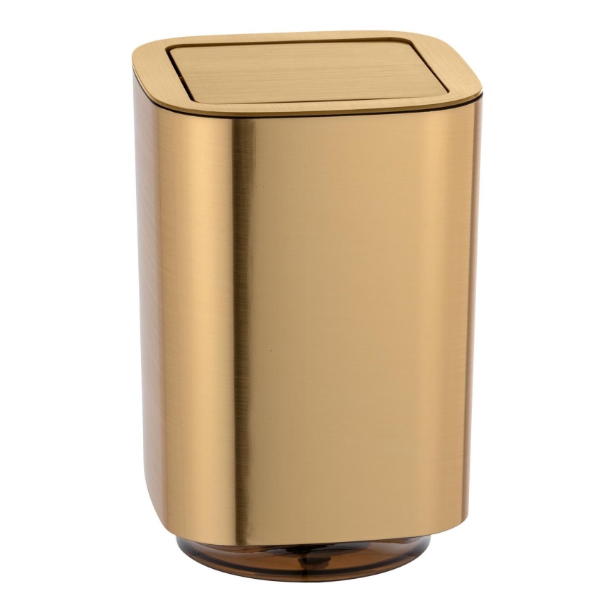 WENKO 24163100 - Abfalleimer AURON 17x25,5 cm gold