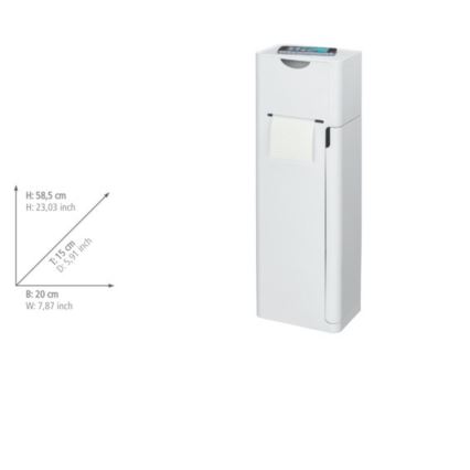 WENKO 24212100 - WC-Bürste IMON 20 x 58,5 cm, weiß