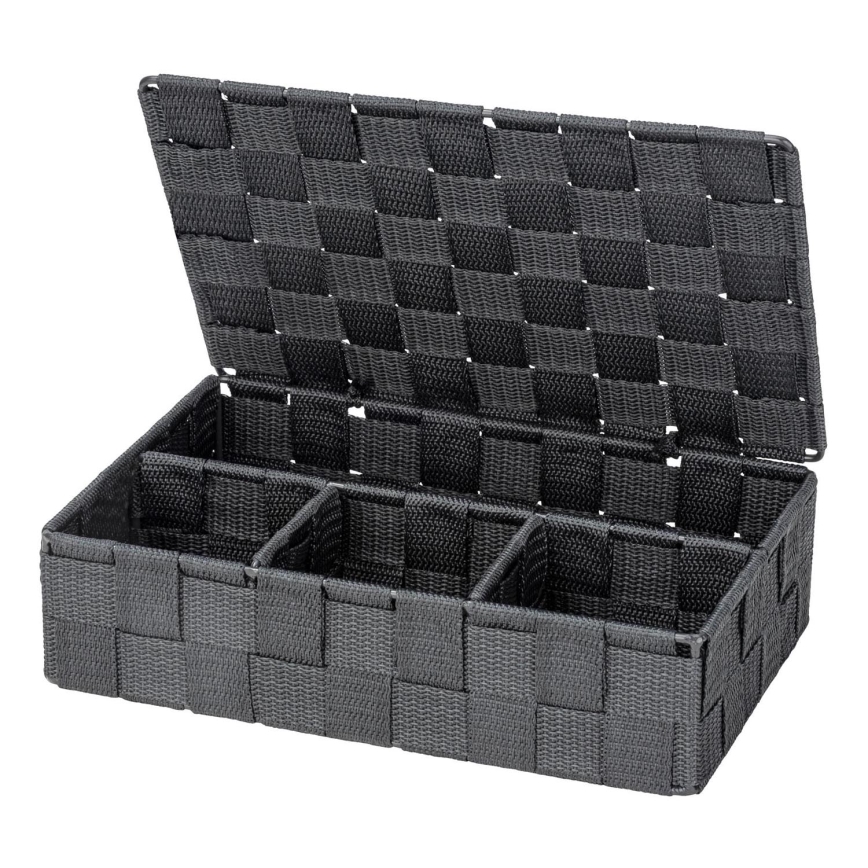 WENKO 24223100 - Korb ADRIA 26 x 17 cm Grau/Anthrazit