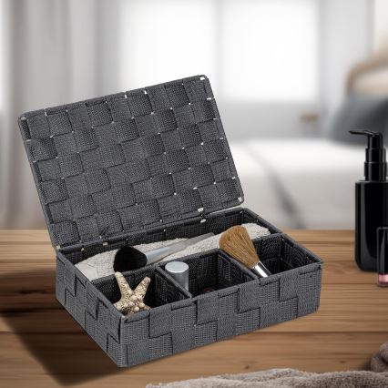 WENKO 24223100 - Korb ADRIA 26 x 17 cm Grau/Anthrazit